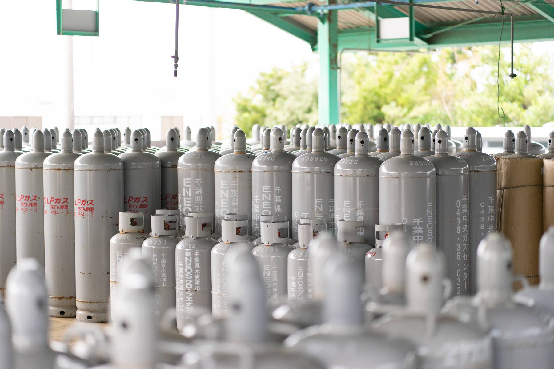 LPガスのボンベは、仮説住宅にも速やかに設置ができます